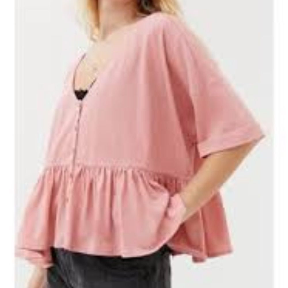 NWT Urban Outfitters OFU Lainey Babydoll Top